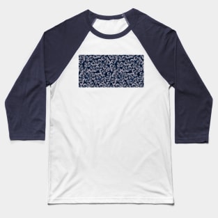 Floral Glitter Pattern Baseball T-Shirt